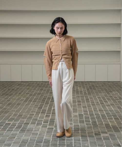 pattern compact sleeve hole knit / パターンコンパクト