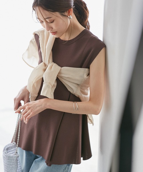 ROPE' PICNIC（ロペピクニック）の「【洗濯機OK・アンチピリング】八方映えニット ペプラムニットプルオーバー（ニット/セーター・レディース・ブラック/ブラウン/グレー/ブルー系その他4・38）」の3枚目の写真