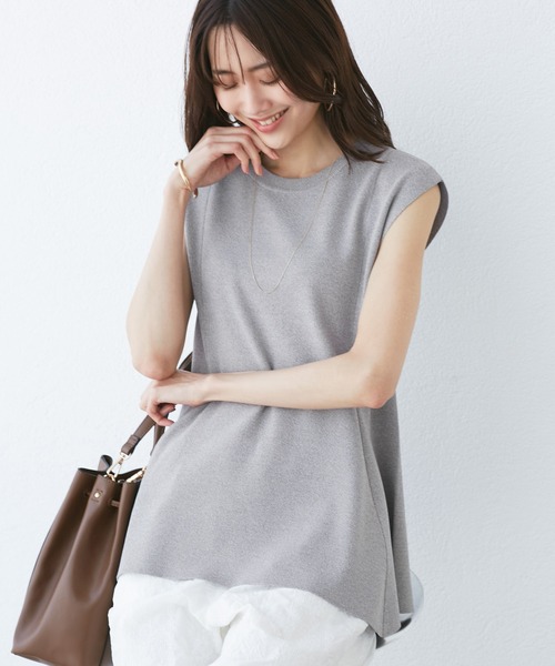 ROPE' PICNIC（ロペピクニック）の「【洗濯機OK・アンチピリング】八方映えニット ペプラムニットプルオーバー（ニット/セーター・レディース・ブラック/ブラウン/グレー/ブルー系その他4・38）」の12枚目の写真