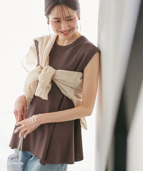 ROPE' PICNIC（ロペピクニック）の「【洗濯機OK・アンチピリング】八方映えニット ペプラムニットプルオーバー（ニット/セーター・レディース・ブラック/ブラウン/グレー/ブルー系その他4・38）」の15枚目の写真