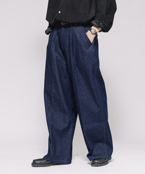 Firsthand（ファーストハンド）の「Firsthand/ファーストハンド ワイドシルエット ストレートデニム（デニムパンツ・メンズ・ブルー/ネイビー・MEDIUM/LARGE）」の5枚目の写真