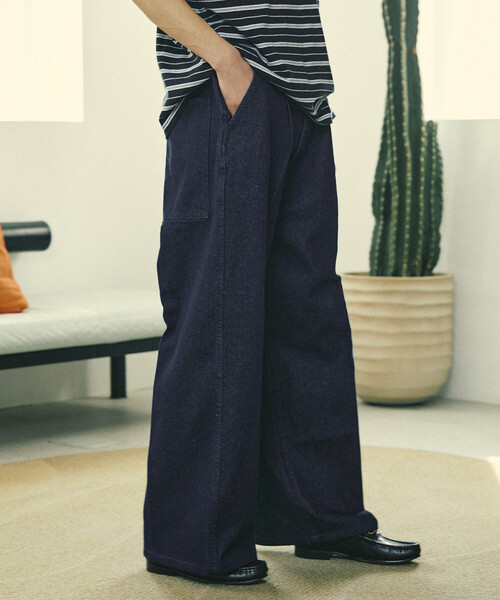 Firsthand（ファーストハンド）の「Firsthand/ファーストハンド ワイドシルエット ストレートデニム（デニムパンツ・メンズ・ブルー/ネイビー・MEDIUM/LARGE）」の14枚目の写真