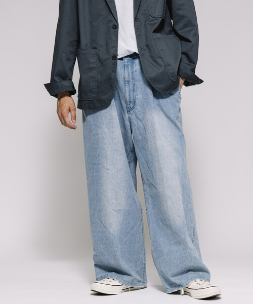 Firsthand（ファーストハンド）の「Firsthand/ファーストハンド ワイドシルエット ストレートデニム（デニムパンツ・メンズ・ブルー/ネイビー・MEDIUM/LARGE）」の17枚目の写真