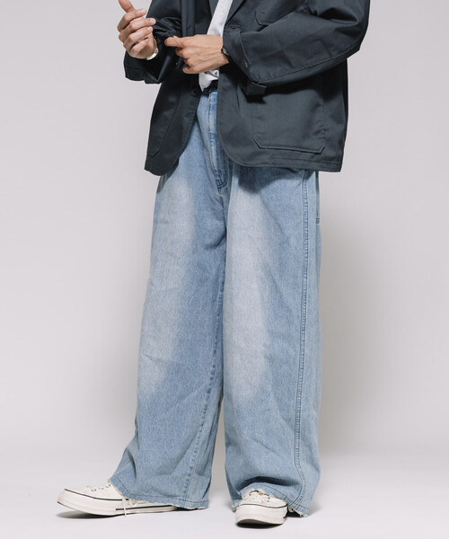 Firsthand（ファーストハンド）の「Firsthand/ファーストハンド ワイドシルエット ストレートデニム（デニムパンツ・メンズ・ブルー/ネイビー・MEDIUM/LARGE）」の18枚目の写真