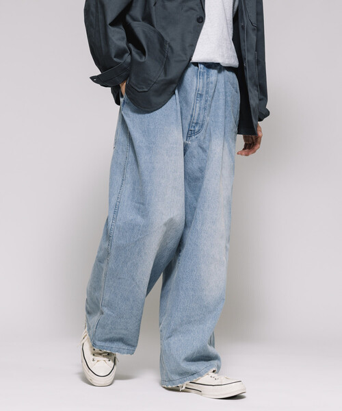 Firsthand（ファーストハンド）の「Firsthand/ファーストハンド ワイドシルエット ストレートデニム（デニムパンツ・メンズ・ブルー/ネイビー・MEDIUM/LARGE）」の19枚目の写真