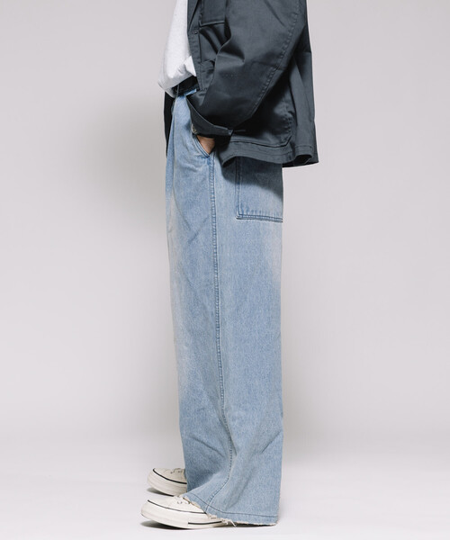 Firsthand（ファーストハンド）の「Firsthand/ファーストハンド ワイドシルエット ストレートデニム（デニムパンツ・メンズ・ブルー/ネイビー・MEDIUM/LARGE）」の21枚目の写真