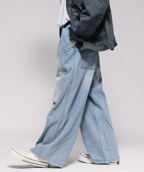 Firsthand（ファーストハンド）の「Firsthand/ファーストハンド ワイドシルエット ストレートデニム（デニムパンツ・メンズ・ブルー/ネイビー・MEDIUM/LARGE）」の22枚目の写真