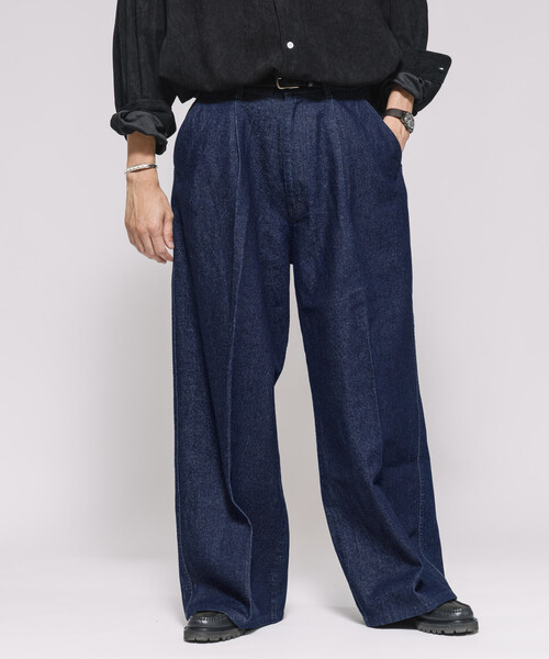 Firsthand（ファーストハンド）の「Firsthand/ファーストハンド ワイドシルエット ストレートデニム（デニムパンツ・メンズ・ブルー/ネイビー・MEDIUM/LARGE）」の7枚目の写真
