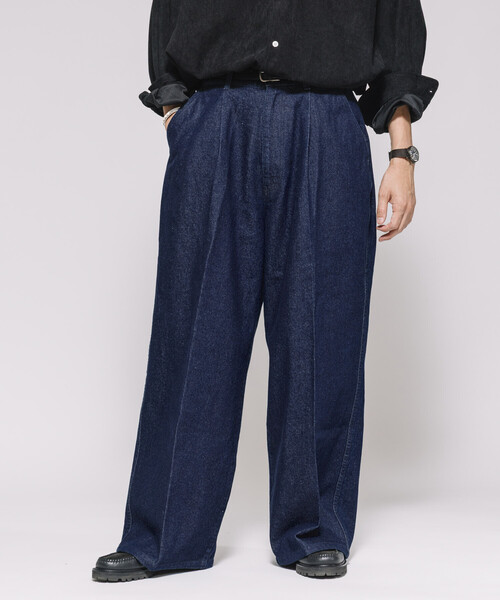 Firsthand（ファーストハンド）の「Firsthand/ファーストハンド ワイドシルエット ストレートデニム（デニムパンツ・メンズ・ブルー/ネイビー・MEDIUM/LARGE）」の8枚目の写真