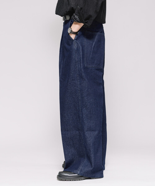 Firsthand（ファーストハンド）の「Firsthand/ファーストハンド ワイドシルエット ストレートデニム（デニムパンツ・メンズ・ブルー/ネイビー・MEDIUM/LARGE）」の9枚目の写真