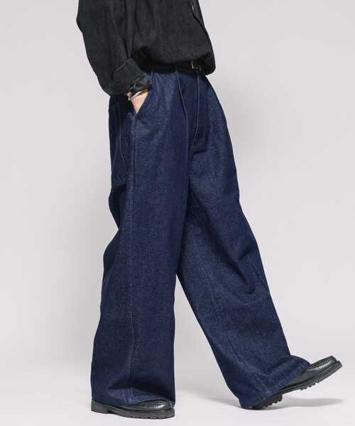 Firsthand（ファーストハンド）の「Firsthand/ファーストハンド ワイドシルエット ストレートデニム（デニムパンツ・メンズ・ブルー/ネイビー・MEDIUM/LARGE）」の11枚目の写真