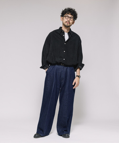 Firsthand（ファーストハンド）の「Firsthand/ファーストハンド ワイドシルエット ストレートデニム（デニムパンツ・メンズ・ブルー/ネイビー・MEDIUM/LARGE）」の13枚目の写真