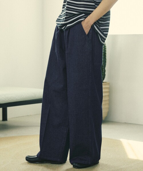 Firsthand（ファーストハンド）の「Firsthand/ファーストハンド ワイドシルエット ストレートデニム（デニムパンツ・メンズ・ブルー/ネイビー・MEDIUM/LARGE）」の2枚目の写真