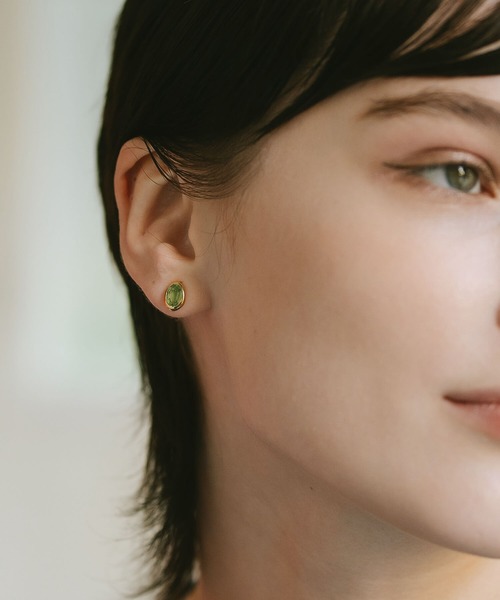 Ops.（オプス）の「ピアス 金属アレルギー対応 シルバー925 ゴールド 天然石【Luzine-pe ルジーヌ】（ピアス（両耳用）・レディース・ゴールド系その他3/ゴールド系その他2/ゴールド系その他/イエローゴールド・ONE SIZE）」の2枚目の写真