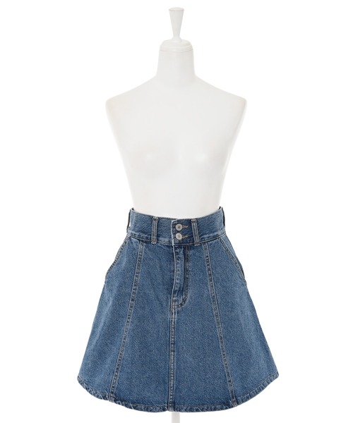 Narcissus（ナルシス）の「デニムフレアミニスカート（スカート・レディース・ブルー・FREE）」の6枚目の写真