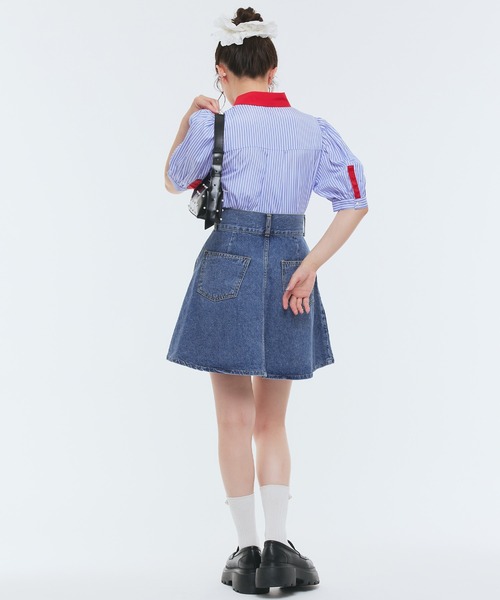 Narcissus（ナルシス）の「デニムフレアミニスカート（スカート・レディース・ブルー・FREE）」の14枚目の写真