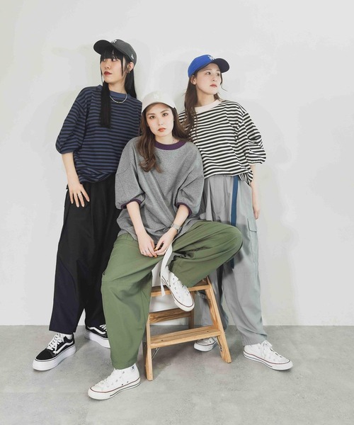 ニコアンド　モードノームコア　L ポケットバルーンパンツ　ライトグレー　サルエル niko and ｜[MODE NORM CORE]起毛ポケットバルーンパンツ