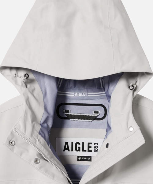 AIGLE(エーグル)の「GORE-TEX ゴアテックス 防風 撥水 防水 透湿 3レイヤー ショートフーデッドジャケット(マウンテンパーカー・レディース・オフホワイト/ブラック・40/38/36)」の10枚目の写真