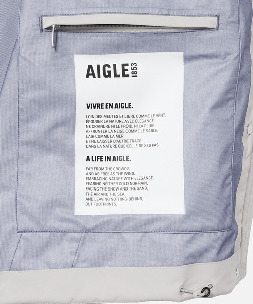 AIGLE(エーグル)の「GORE-TEX ゴアテックス 防風 撥水 防水 透湿 3レイヤー ショートフーデッドジャケット(マウンテンパーカー・レディース・オフホワイト/ブラック・40/38/36)」の17枚目の写真