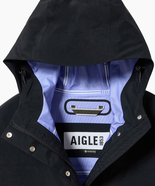 AIGLE(エーグル)の「GORE-TEX ゴアテックス 防風 撥水 防水 透湿 3レイヤー ショートフーデッドジャケット(マウンテンパーカー・レディース・オフホワイト/ブラック・40/38/36)」の22枚目の写真