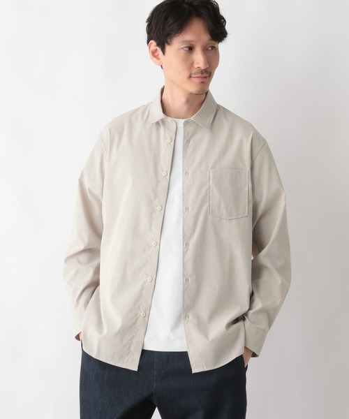 GLOBAL WORK（グローバルワーク）の「イージーケアサラサラリネンシャツ/252024（シャツ/ブラウス・メンズ・ミント/その他/ブルー/ライトベージュ/スカイブルー・SMALL/LARGE/X-LARGE/MEDIUM）」の2枚目の写真