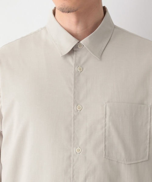 GLOBAL WORK（グローバルワーク）の「イージーケアサラサラリネンシャツ/252024（シャツ/ブラウス・メンズ・ミント/その他/ブルー/ライトベージュ/スカイブルー・SMALL/LARGE/X-LARGE/MEDIUM）」の19枚目の写真