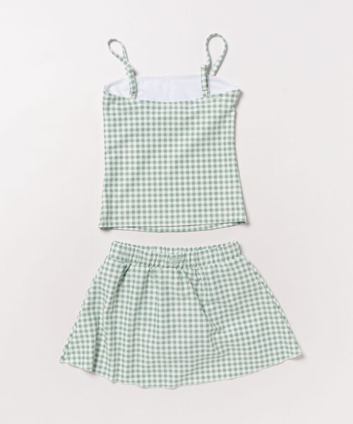 ROXY（ロキシー）の「MINI PICNIC GINGHAM /ロキシーキッズタンキニスイムウエア（水着）（水着・キッズ・ブラック/ターコイズブルー/グリーン・120/140/150/130/110/100）」の7枚目の写真
