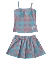 ROXY(ロキシー)の「MINI PICNIC GINGHAM /ロキシーキッズタンキニスイムウエア(水着)(水着)」