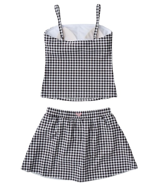 ROXY（ロキシー）の「MINI PICNIC GINGHAM /ロキシーキッズタンキニスイムウエア（水着）（水着・キッズ・ブラック/ターコイズブルー/グリーン・120/140/150/130/110/100）」の4枚目の写真