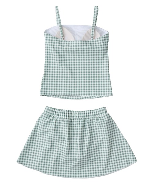ROXY（ロキシー）の「MINI PICNIC GINGHAM /ロキシーキッズタンキニスイムウエア（水着）（水着・キッズ・ブラック/ターコイズブルー/グリーン・120/140/150/130/110/100）」の5枚目の写真