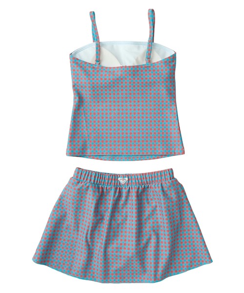 ROXY（ロキシー）の「MINI PICNIC GINGHAM /ロキシーキッズタンキニスイムウエア（水着）（水着・キッズ・ブラック/ターコイズブルー/グリーン・120/140/150/130/110/100）」の6枚目の写真