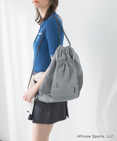 SENSE OF PLACE by URBAN RESEARCH（センスオブプレイスバイアーバンリサーチ）の「『別注』prince　2WAYナップサック（ショルダーバッグ・レディース・ブラック/グレー/アイボリー・ONE）」の9枚目の写真