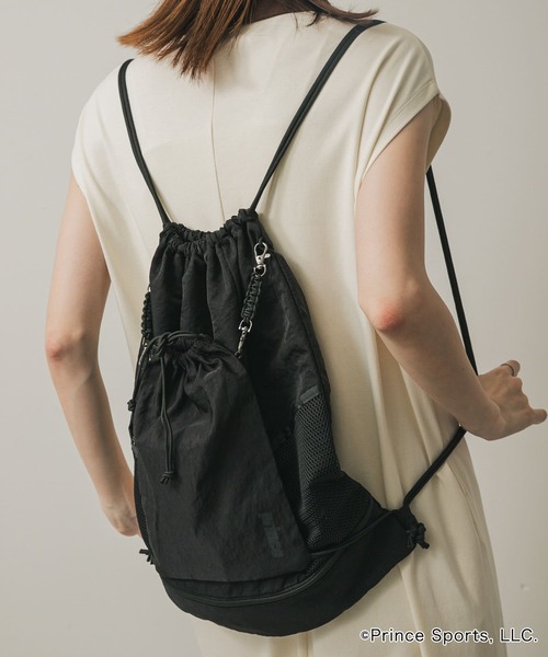 SENSE OF PLACE by URBAN RESEARCH（センスオブプレイスバイアーバンリサーチ）の「『別注』prince　2WAYナップサック（ショルダーバッグ・レディース・ブラック/グレー/アイボリー・ONE）」の15枚目の写真