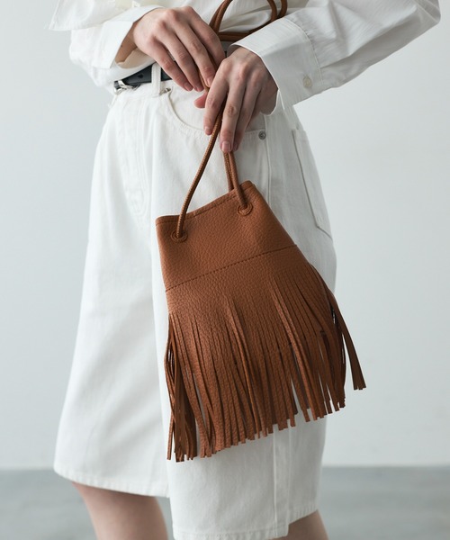エコレザーフリンジバッグ（ショルダーバッグ）｜Trish（トリッシュ