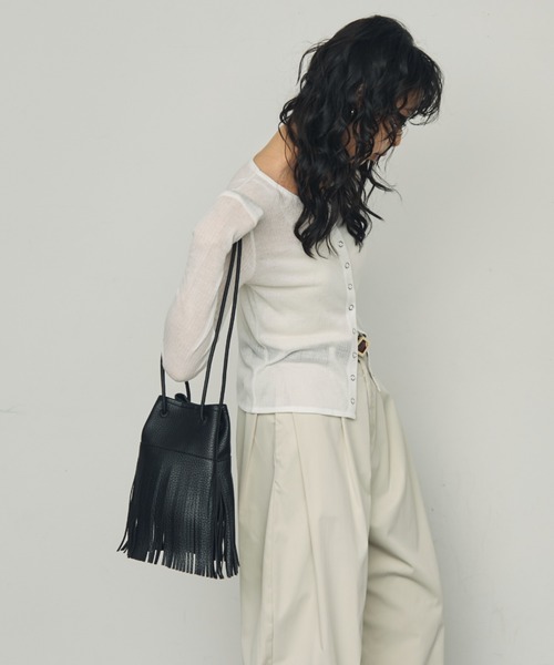 エコレザーフリンジバッグ（ショルダーバッグ）｜Trish（トリッシュ