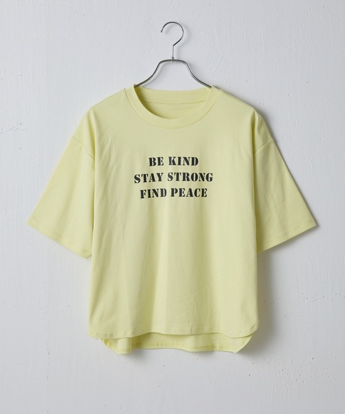 COLONY 2139(コロニートゥーワンスリーナイン)の「スマートラウンド半袖ロゴTシャツBEKIND(Tシャツ/カットソー・レディース・グレー/イエロー/ブラック/ホワイト/ブラウン・FREE)」の5枚目の写真