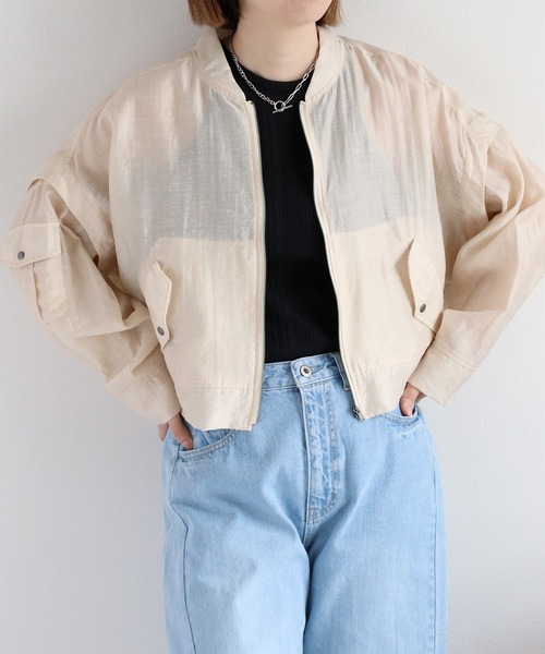 cepo(セポ)の「〈セットアップ対応〉〈2way〉シアーリネンマルチブルゾン(ブルゾン・レディース・オフホワイト/ブラック/オリーブ・M)」の22枚目の写真