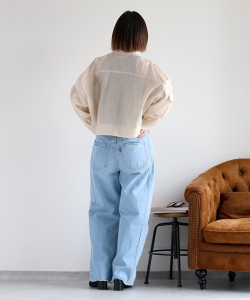cepo(セポ)の「〈セットアップ対応〉〈2way〉シアーリネンマルチブルゾン(ブルゾン・レディース・オフホワイト/ブラック/オリーブ・M)」の14枚目の写真