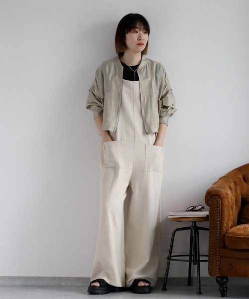 cepo(セポ)の「〈セットアップ対応〉〈2way〉シアーリネンマルチブルゾン(ブルゾン・レディース・オフホワイト/ブラック/オリーブ・M)」の6枚目の写真