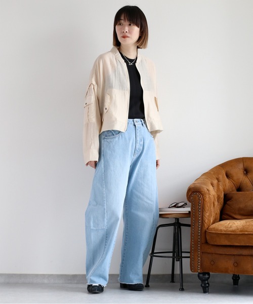 cepo(セポ)の「〈セットアップ対応〉〈2way〉シアーリネンマルチブルゾン(ブルゾン・レディース・オフホワイト/ブラック/オリーブ・M)」の17枚目の写真