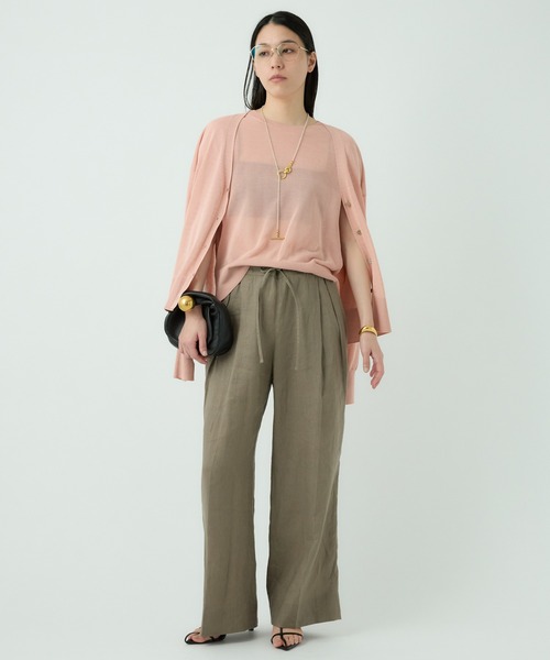 Chaos（カオス）の「Chaos(カオス)/キルシェニットカーディガン（カーディガン/ボレロ・レディース・ホワイト/ピンク/ブラック・FREE）」の4枚目の写真