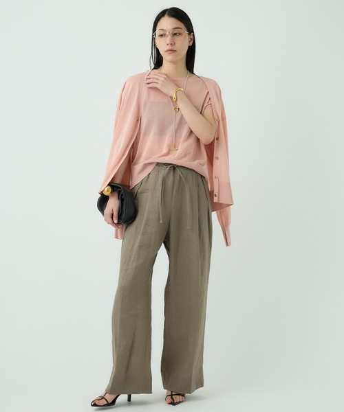 Chaos（カオス）の「Chaos(カオス)/キルシェニットカーディガン（カーディガン/ボレロ・レディース・ホワイト/ピンク/ブラック・FREE）」の5枚目の写真