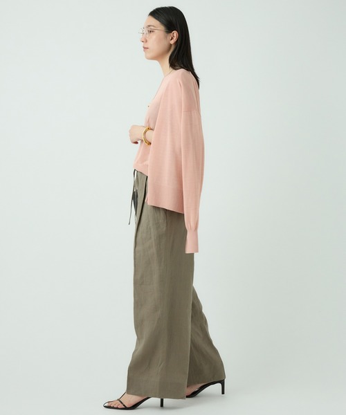 Chaos（カオス）の「Chaos(カオス)/キルシェニットカーディガン（カーディガン/ボレロ・レディース・ホワイト/ピンク/ブラック・FREE）」の7枚目の写真