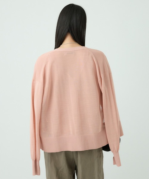 Chaos（カオス）の「Chaos(カオス)/キルシェニットカーディガン（カーディガン/ボレロ・レディース・ホワイト/ピンク/ブラック・FREE）」の12枚目の写真