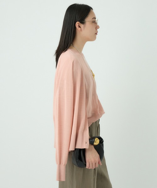 Chaos（カオス）の「Chaos(カオス)/キルシェニットカーディガン（カーディガン/ボレロ・レディース・ホワイト/ピンク/ブラック・FREE）」の11枚目の写真