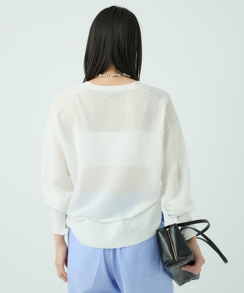 Chaos（カオス）の「Chaos(カオス)/キルシェニットカーディガン（カーディガン/ボレロ・レディース・ホワイト/ピンク/ブラック・FREE）」の22枚目の写真