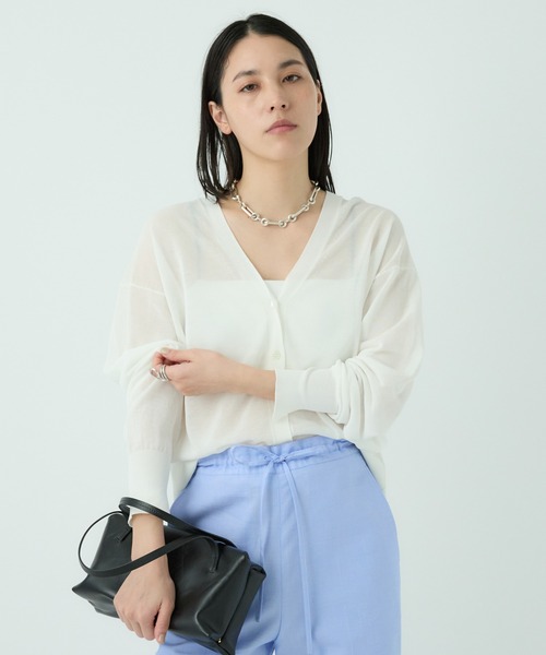 Chaos（カオス）の「Chaos(カオス)/キルシェニットカーディガン（カーディガン/ボレロ・レディース・ホワイト/ピンク/ブラック・FREE）」の19枚目の写真