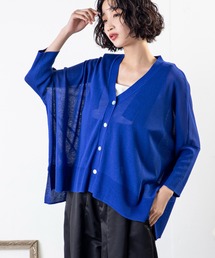 【接触冷感・通気性・UVカットの3拍子】冷房・日差し対策に◎ UV対策も抜け感も叶う、涼やかBOXシルエットカーディガン