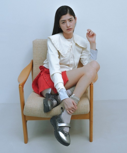 ROCKFISH WEATHERWEAR（ロックフィッシュウェザーウェア）の「BRYN VELCRO SNEAKRES(MESH)（スニーカー・レディース・ブラック/シルバー/ホワイト/シルバー系・23.0cm/23.5cm/24.0cm/24.5cm/25.0cm）」の13枚目の写真