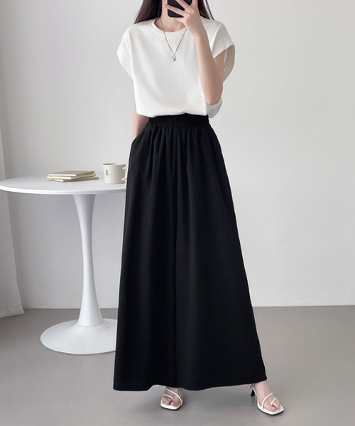 ABITOKYO（アビトーキョー）の「ルーズシルエットワイドパンツ（その他パンツ・レディース・アイボリー/オレンジ/ブラック・L/XL/M）」の19枚目の写真